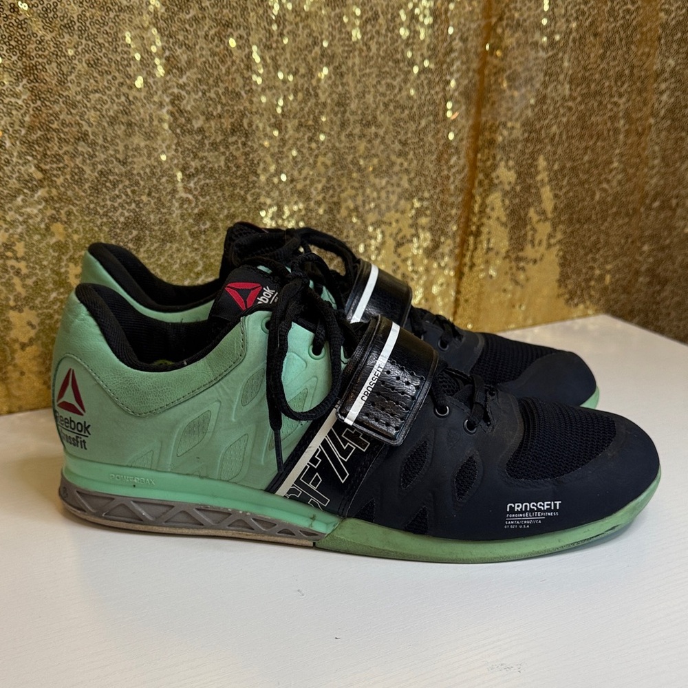 Reebok CrossFit Lifter 2.0 Men’s Black and Green Training Shoes